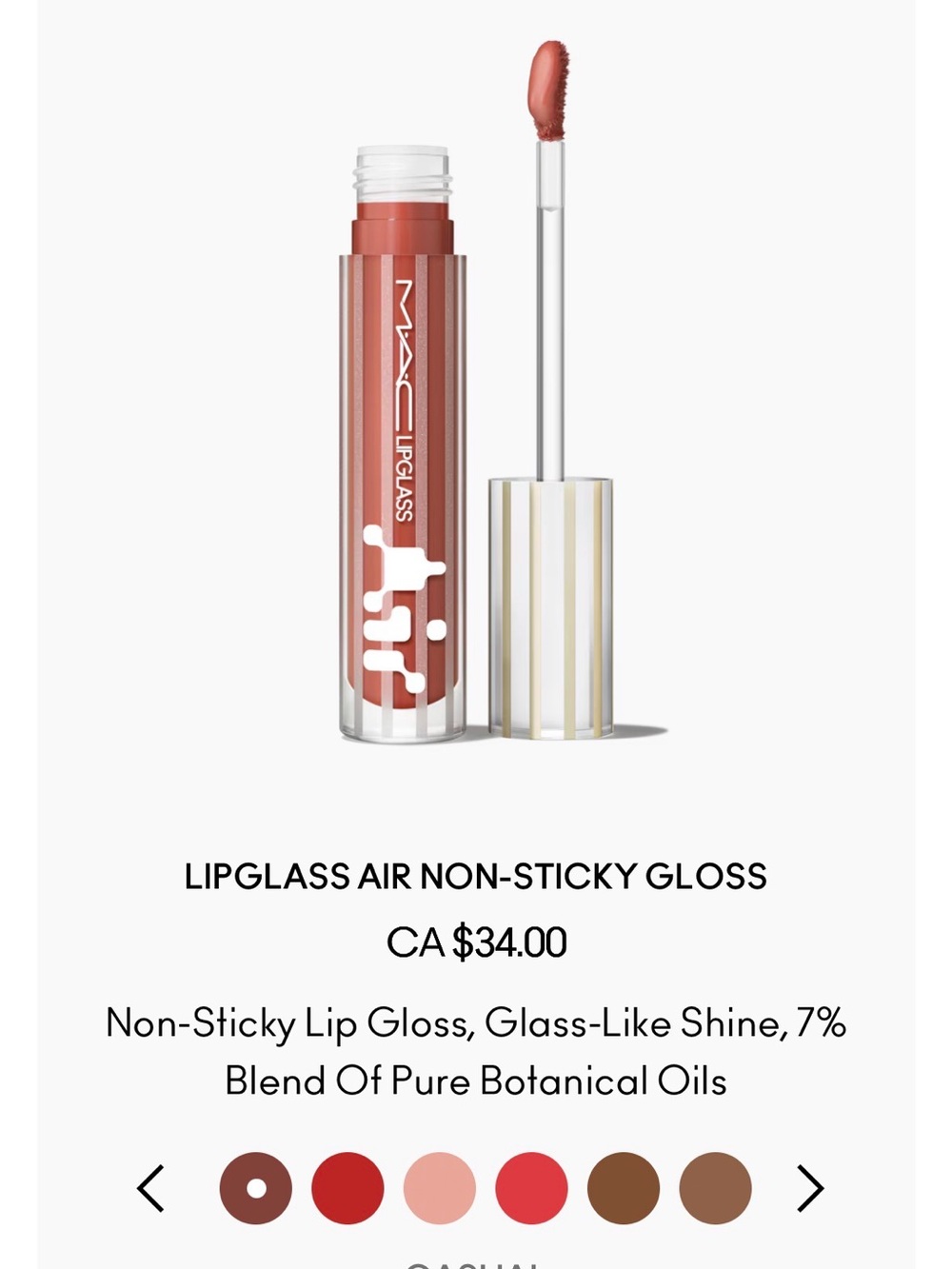 MAC LIPGLASS AIR non-sticky gloss